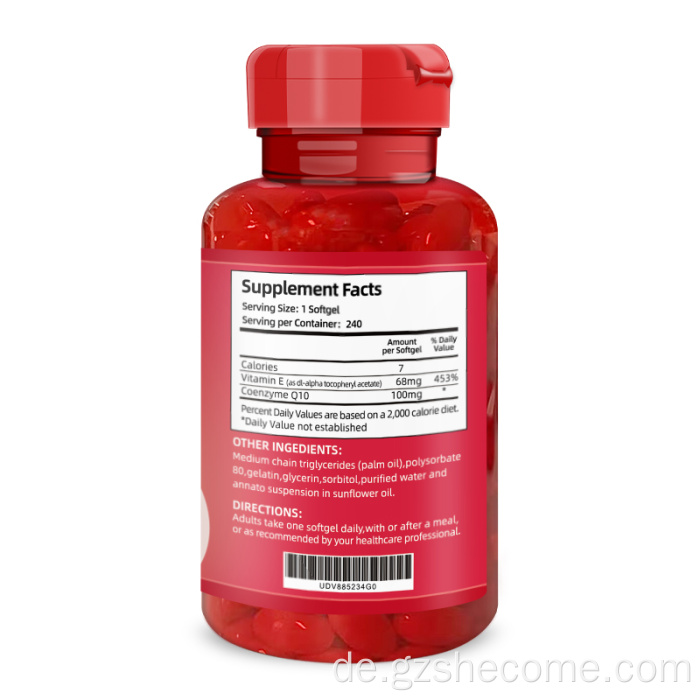 CoQ10 unterstützt Blutdruckgesundheit schnell Freisetzung Softgele